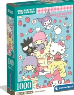 Clementoni - Hello Kitty And Friends Puslespil - 1000 Brikker