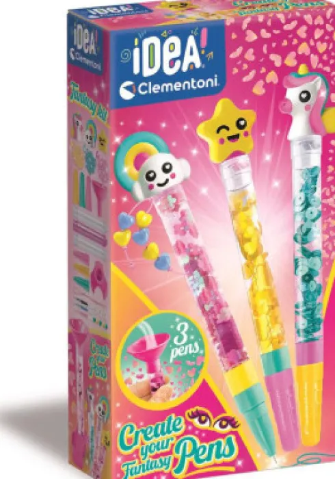 Clementoni - Idea - Create Your Pens - Fantasy - 3 Penne