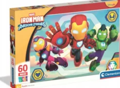 Clementoni - Iron Man Awesome Friends Maxi Puzzle - 60 Brikker