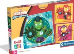 Clementoni - Iron Man Awesome Friends Puzzle - 3X48 Brikker