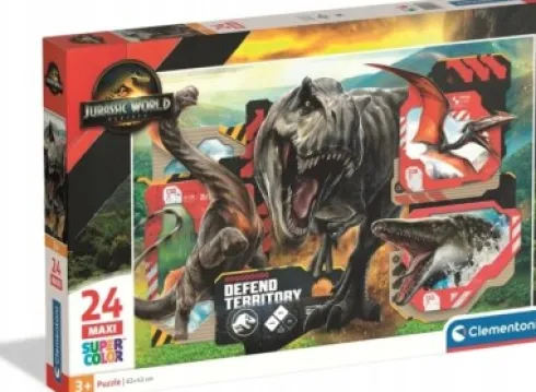 Clementoni - Jurassic World Puzzle - 24 Brikker - Maxi Puslespil