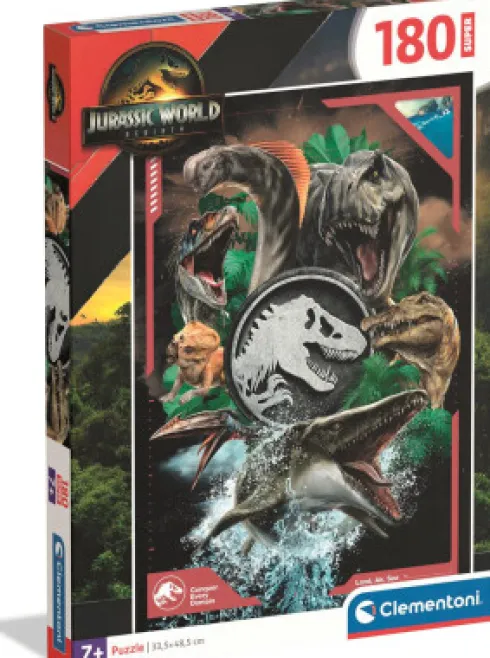 Clementoni - Jurassic World Super Puzzle - 180 Brikker - Puslespil