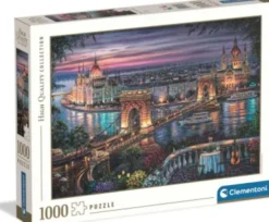 Clementoni - Lights Of The Danube Puzzle - 1000 Brikker - Hqc