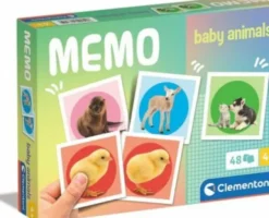 Clementoni Memo - Vendespil - Dyreunger - 48 Kort