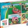 Clementoni - Mickey Mouse Club House Puslespil - 4-In-1 Super Color