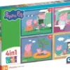 Clementoni - Peppa Pig Puslespil - 4-In-1 Super Color
