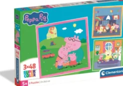 Clementoni - Peppa Pig Puzzle - 3X48 Brikker - Gurli Gris Puslespil