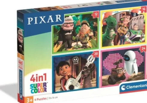 Clementoni - Pixar Puslespil - 4-In-1 Super Color