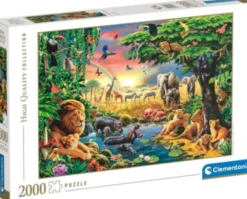 Clementoni Puslespil - Afrikanske Dyr - High Quality - 2000 Brikker