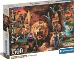 Clementoni Puslespil - Afrikanske Dyr - High Quality - 1500 Brikker
