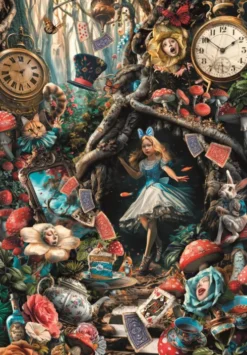 Clementoni Puslespil - Alice I Eventyrland - High Quality - 1000 Brikker