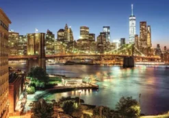 Clementoni Puslespil - Brooklyn Bridge Lys - High Quality - 6000 Brikker