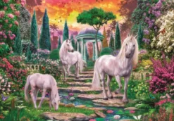 Clementoni Puslespil - Classical Garden Unicorns - High Quality - 2000 Brikker