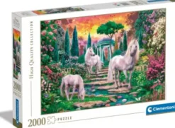 Clementoni Puslespil - Classical Garden Unicorns - High Quality - 2000 Brikker