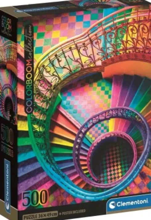 Clementoni Puslespil - Colorboom Collection - Stairs - 500 Brikker