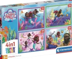 Clementoni Puslespil - Disney Ariel 4-I-1 - 12+16+20+24 Brikker