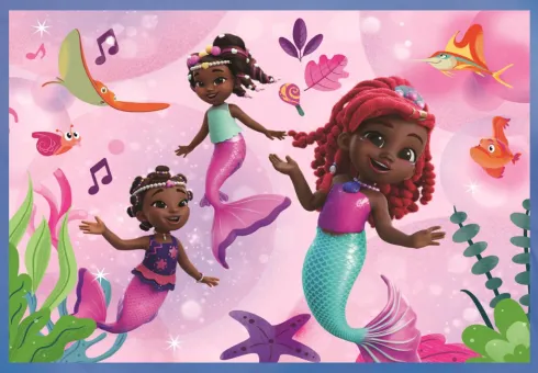 Clementoni Puslespil - Disney Ariel 4-I-1 - 12+16+20+24 Brikker