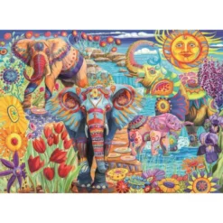 Clementoni Puslespil - Elephant's Carnival - High Quality - 500 Brikker
