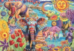Clementoni Puslespil - Elephant's Carnival - High Quality - Puslespil Hqc Carnival Brikker