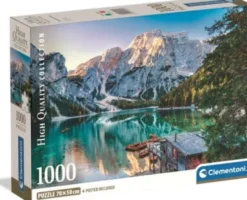 Clementoni Puslespil - Emerald Lake Braies - High Quality - 1000 Brikker