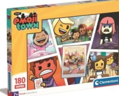 Clementoni Puslespil - Emoji Town - Super - 180 Brikker