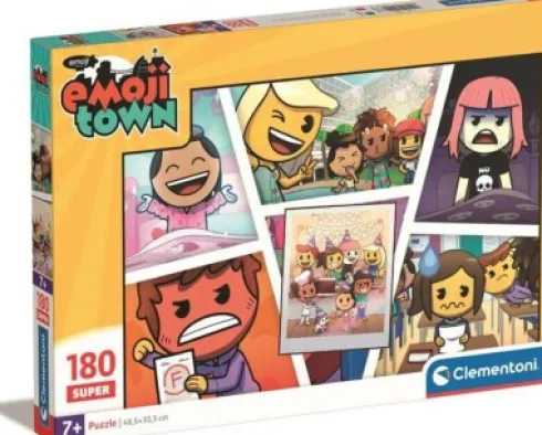 Clementoni Puslespil - Emoji Town - Super - 180 Brikker