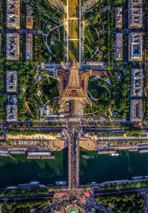 Clementoni Puslespil - Flyver Over Paris - High Quality - 1500 Brikker