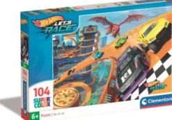 Clementoni Puslespil - Hotwheels - 104 Brikker