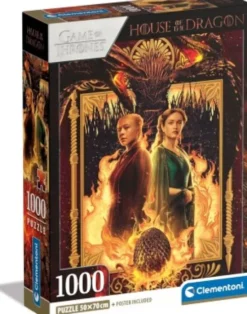 Clementoni Puslespil - House Of The Dragon - High Quality - 1000 Brikker