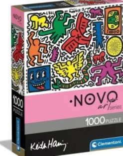 Clementoni Puslespil - Keith Haring - Novo Art - 1000 Brikker