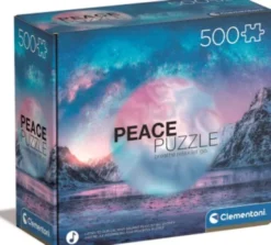 Clementoni Puslespil - Light Blue - Peace - 500 Brikker