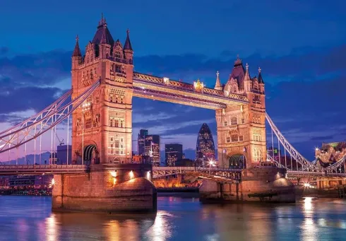 Clementoni Puslespil - London Tower Bridge - High Quality - 1000 Brikker