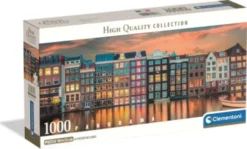 Clementoni Puslespil - Lys I Amsterdam - High Quality Panorama - 1000 Brikker