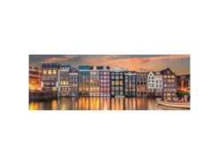 Clementoni Puslespil - Lys I Amsterdam - High Quality Panorama - 1000 Brikker