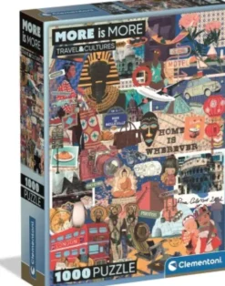Clementoni Puslespil - More Is More - Travel&Cultures 1000Brikker