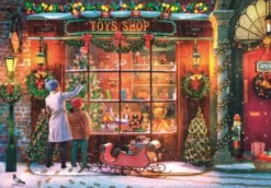 Clementoni Puslespil - Old Toy Shop Xmas - 500 Brikker