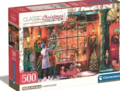 Clementoni Puslespil - Old Toy Shop Xmas - 500 Brikker