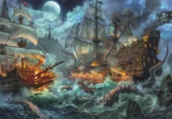 Clementoni Puslespil - Pirates Battle - High Quality - 6000 Brikker