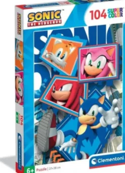 Clementoni Puslespil - Sonic - Super Color - 104 Brikker