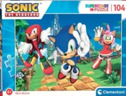 Clementoni Puslespil - Sonic The Hedgehog - Super Color - 104 Brikker