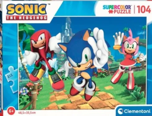 Clementoni Puslespil - Sonic The Hedgehog - Super Color - 104 Brikker