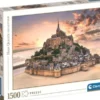 Clementoni Puslespil - The Mont Saint-Michel Risin - High Quality - 1500 Brikker