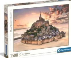 Clementoni Puslespil - The Mont Saint-Michel Risin - High Quality - 1500 Brikker