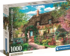 Clementoni Puslespil - The Old Cottage - High Quality - 1000 Brikker