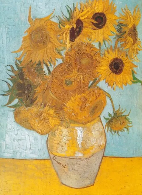 Clementoni Puslespil - Van Gogh Solsikke - Museum - 1000 Brikker