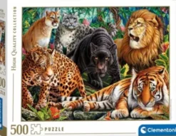 Clementoni Puslespil - Wild Cats - High Quality - 500 Brikker