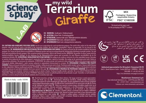 Clementoni - Science & Play - My Wild Terrarium - Giraffe