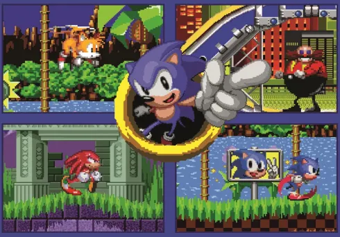 Clementoni - Sonic The Hedgehog - Gaming Puzzle - 500 Brikker