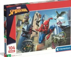 Clementoni - Spider-Man Puzzle - 104 Brikker - Super Puslespil