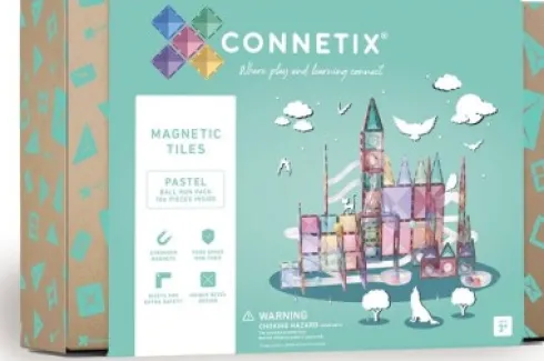 Connetix - Ball Run Pack - Magnetsæt 106 Dele - Pastel - Ct-P-00106-Br